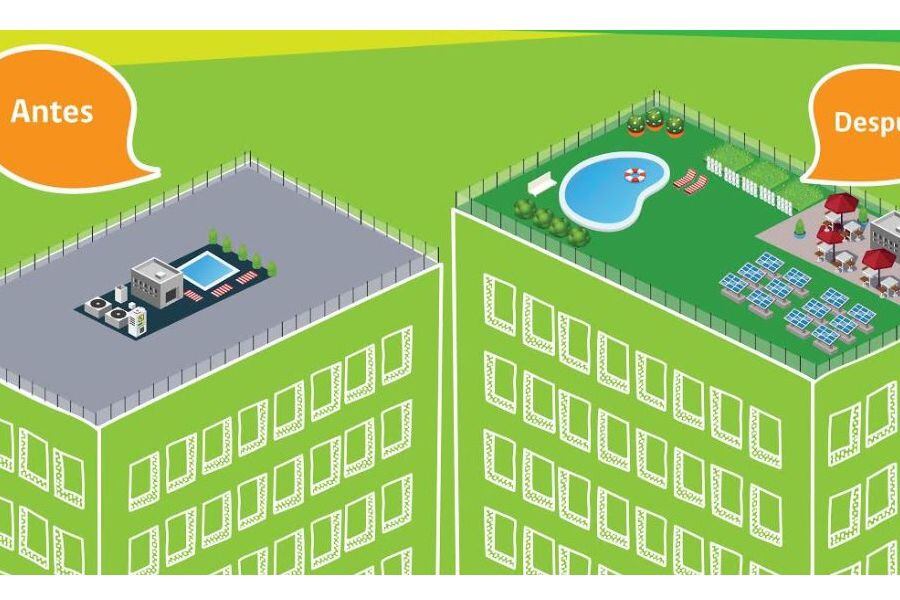 Así se modificará la normativa para terrazas superiores en edificios. Imagen: Minvu