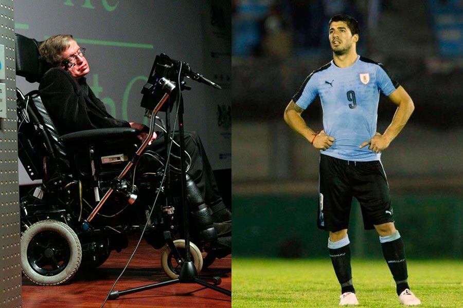 Stephen Hawking y Luis Suárez