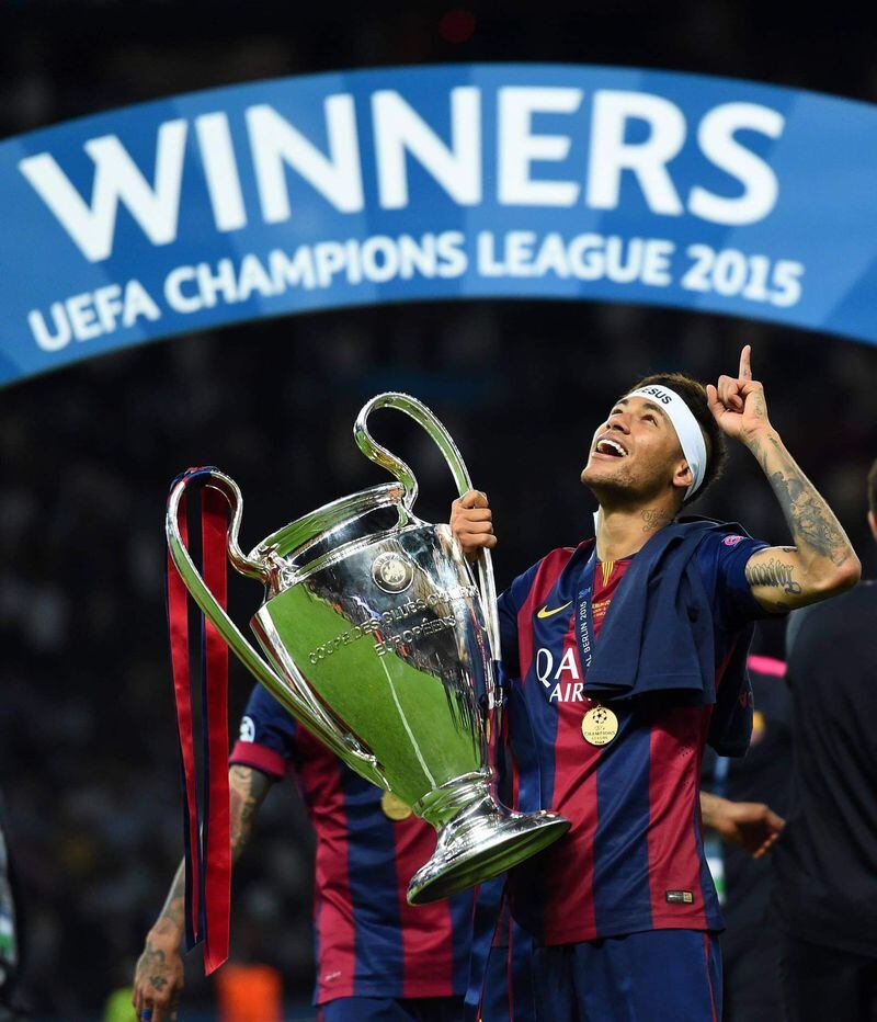 Neymar ganó la Champions League con el FC Barcelona en la temporada 2014/15.
