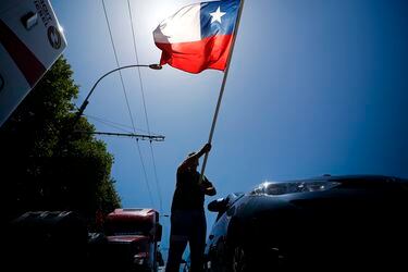 Marcha  transportistas en Valparaiso