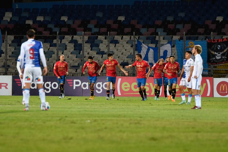 Unión Española dio el primer golpe en los cuartos de final de la Copa Chile.   
FOTO CAMILO ALFARO / AGENCIAUNO