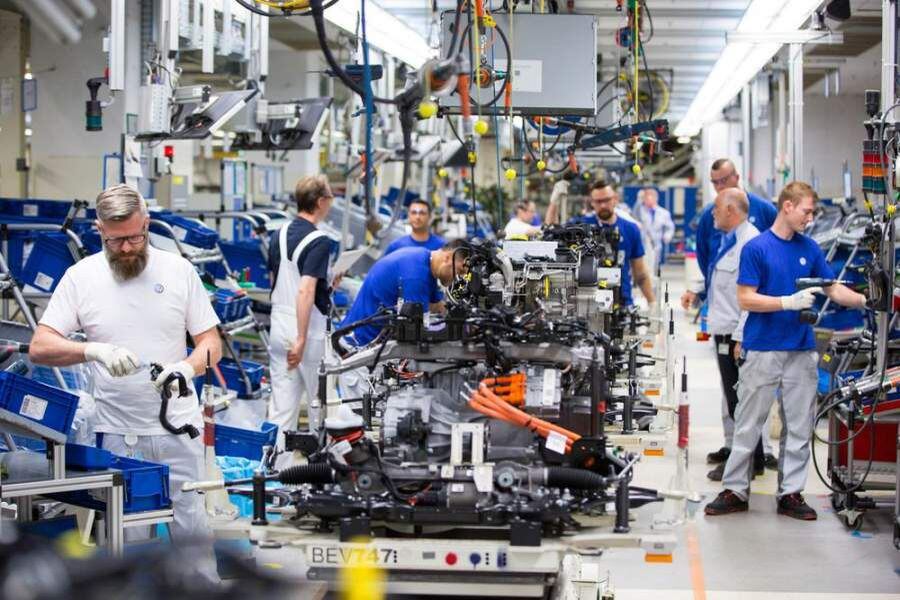 Production Of Electric And Hybrid Golf Automobiles At The Volkswagen AG Wolfsburg Plant