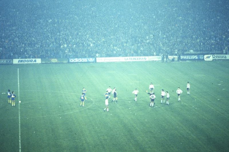 Panorámica de Colo Colo vs. Boca Juniors en la semifinal de la Copa Libertadores 1991.