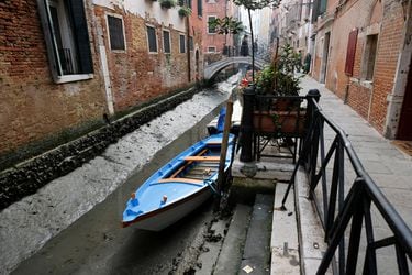 Los canales de Venecia se quedan sin agua