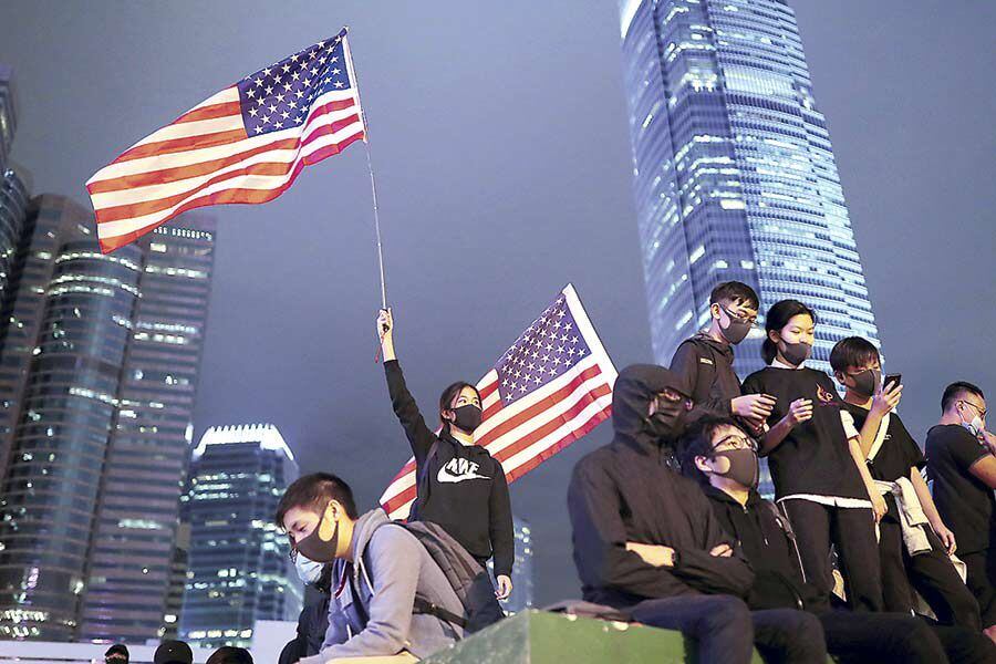 Protestors-attend-a-gathering-at-the-Edinburgh-place-in-Hong--Kong-(47412029)