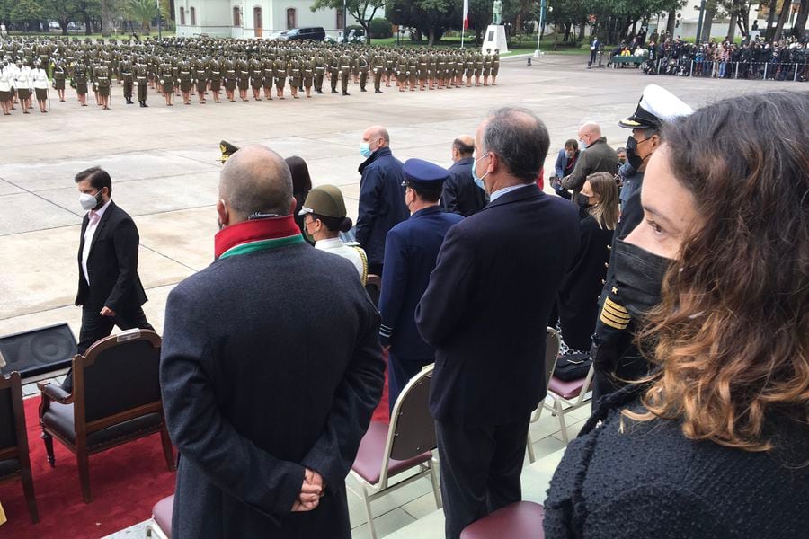 El Presidente Gabriel Boric asistió a la ceremonia de aniversario de Carabineros.