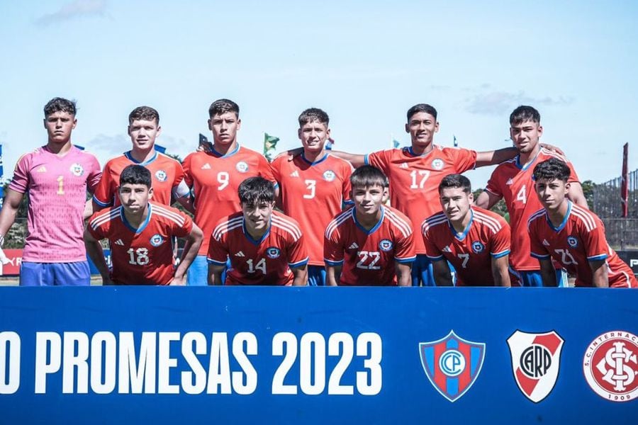 Formación de la selección chilena sub 20.