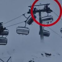 Esquiadora vive 40 minutos de terror atrapada en un andarivel en medio de una fuerte ventisca en Italia