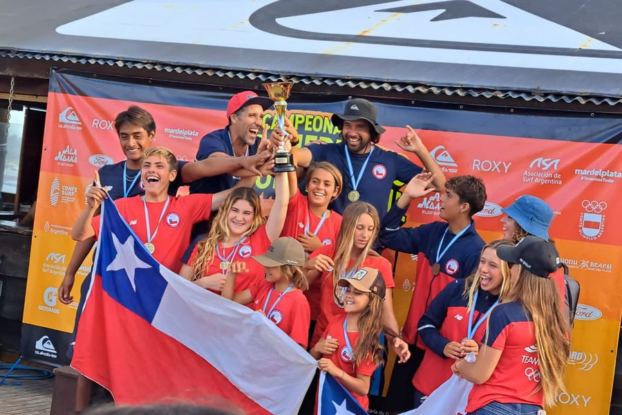 Chile se quedó con el tercer lugar del Sudamericano Juvenil de Surf de Mar del Plata.