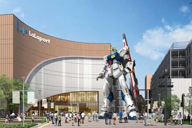 Un primer vistazo al nuevo Gundam tamaño real ubicado en Fukuoka
