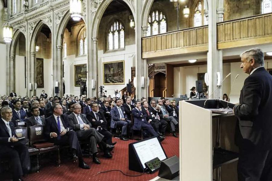 Felipe Larraín, ministra de Hacienda en el Chile Day.