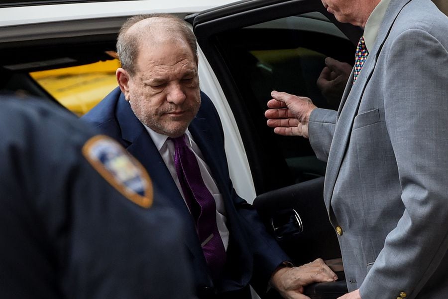 Film producer Harvey Weinstein arrives at New York Criminal Court for his sexual assault trial