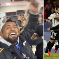 La eufórica celebración en el camarín de Colo Colo con Arturo Vidal como protagonista