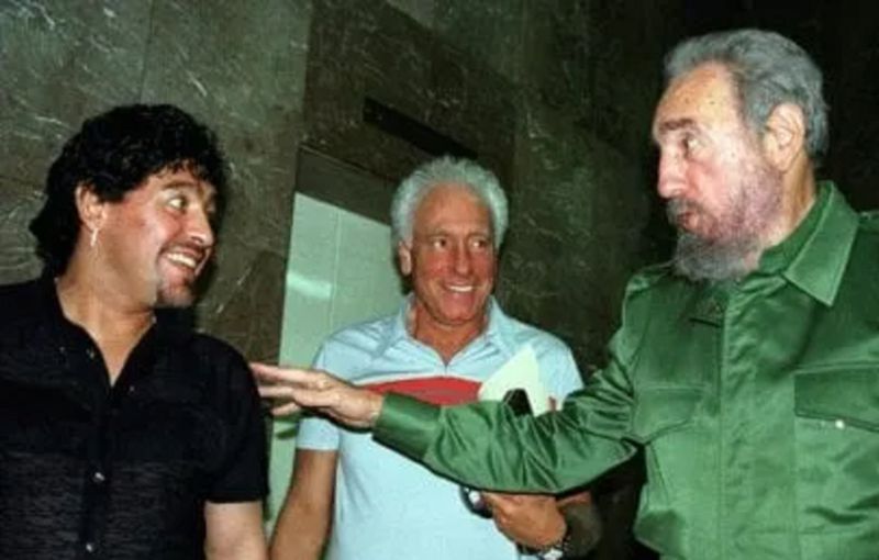 Junto a Maradona, Coppola conoció a figuras de la historia, como Fidel Castro.