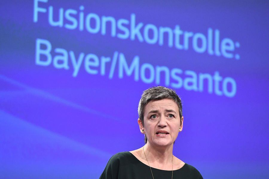 European Commissioner for competition Margrethe Vestager addresses a