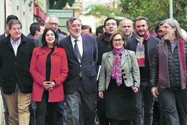 Alejandro Guiller con presidentes de partidos.