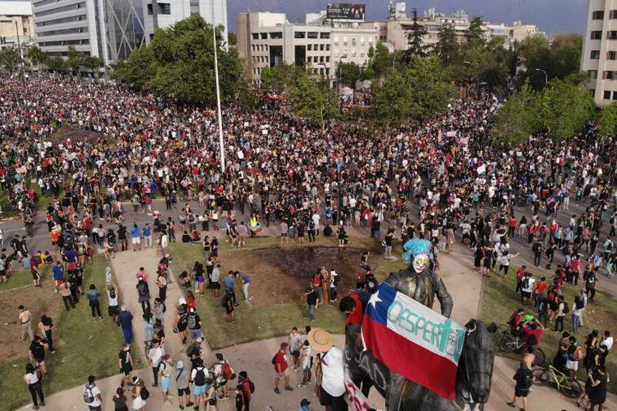 MANIFESTACIONES EN PLAZA ITALIA