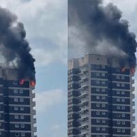 Bomberos de Londres logran apagar incendio que afectaba a edificio de 17 pisos