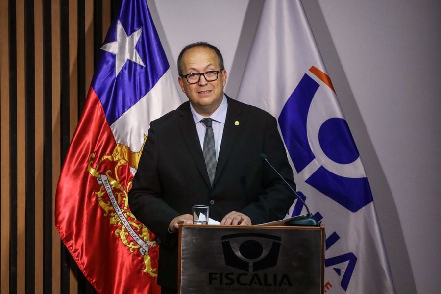 Ángel Valencia en la Cuenta Pública 2022 de la Fiscalía Nacional.