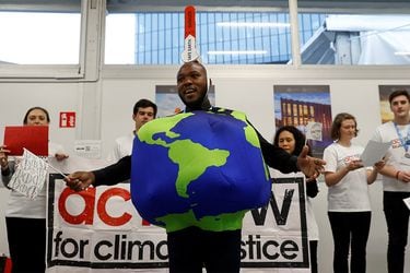 Environmental activists demonstrate at COP24 in Katowice