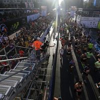 Manifestación política enrarece el Maratón de Santiago