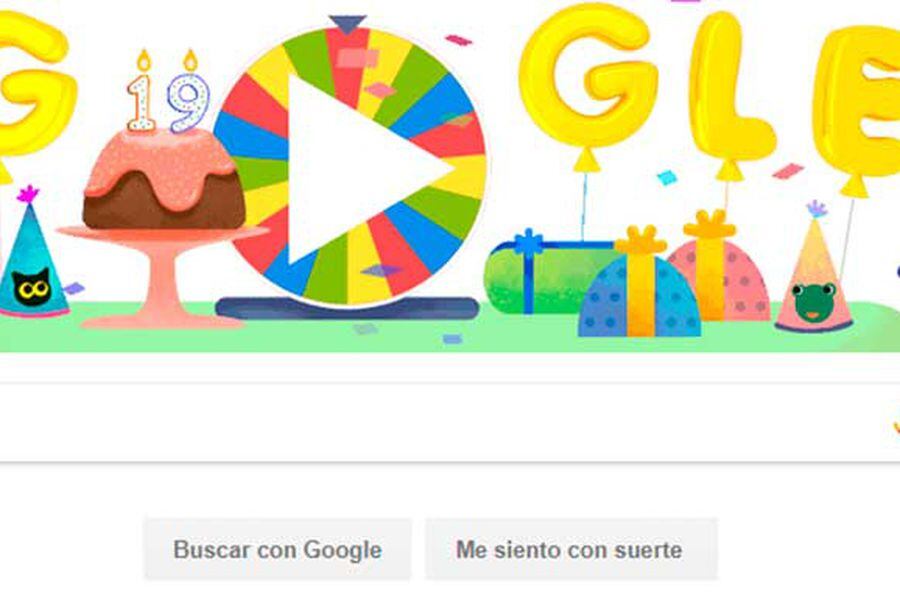 Doodle De Google Celebra Los 19 Anos Del Buscador Con Ruleta De La Fortuna La Tercera