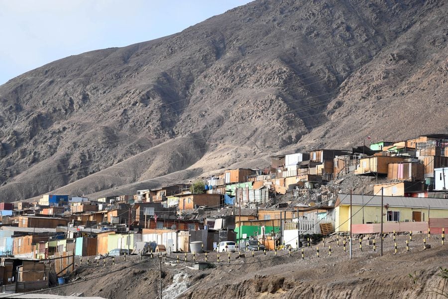 Un campamento en Antofagasta.