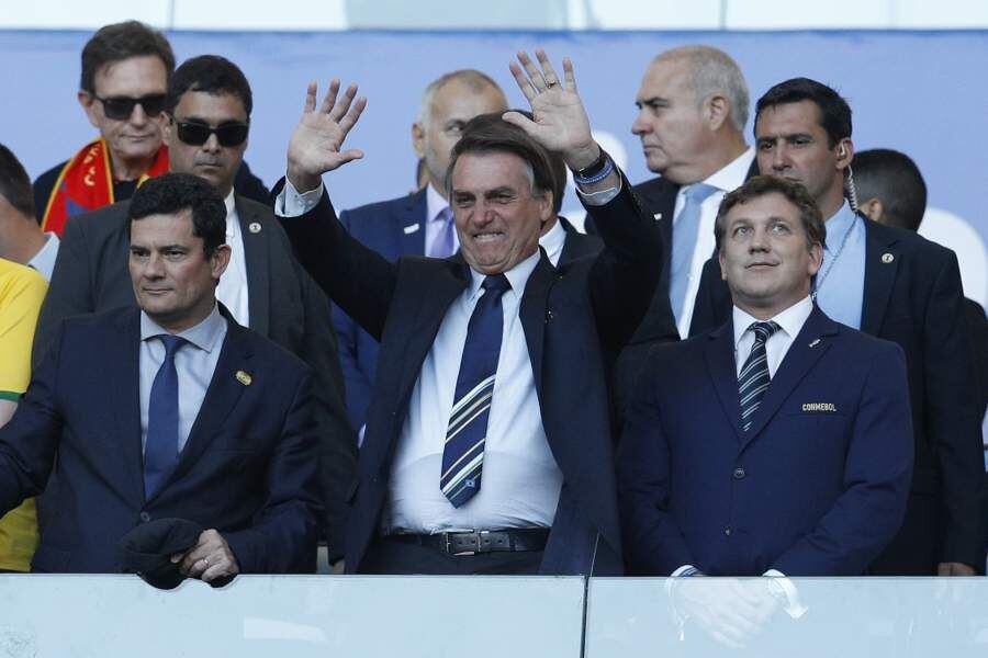 Jair Bolsonaro asiste a la final de la Copa América