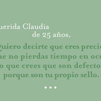 Querida Claudia de 25 años