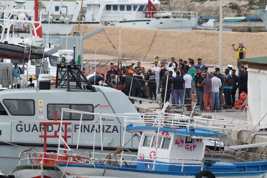 Rescate de migrantes en Lampedusa
