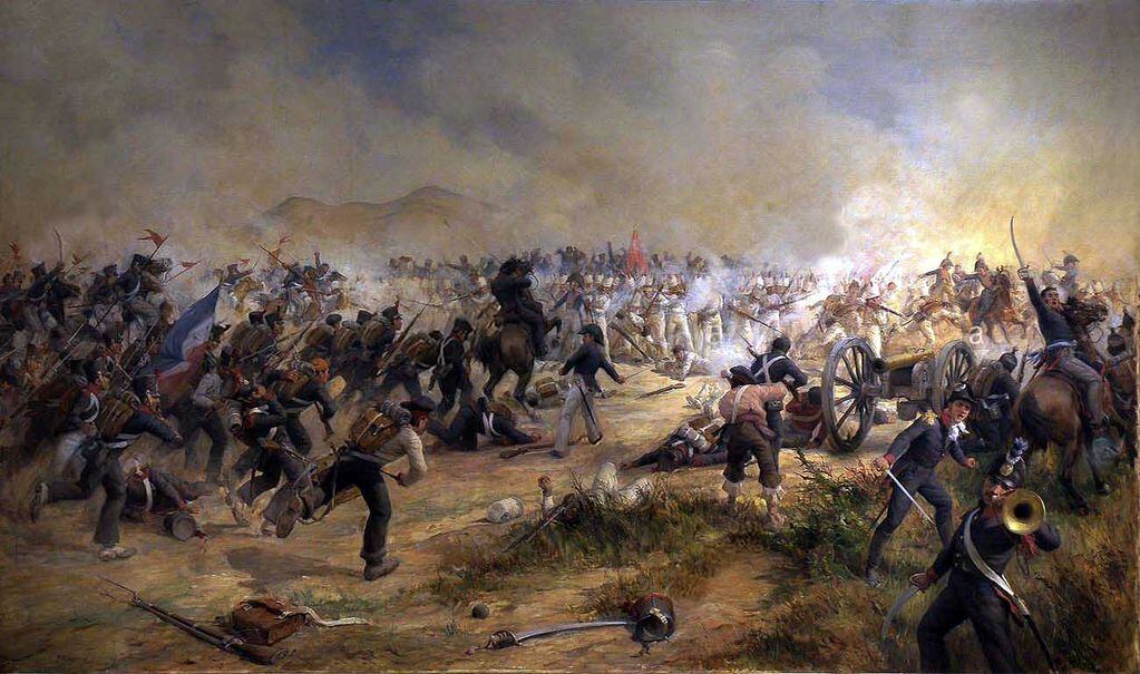 Batalla de Maipú, óleo de Pedro Subercaseaux.