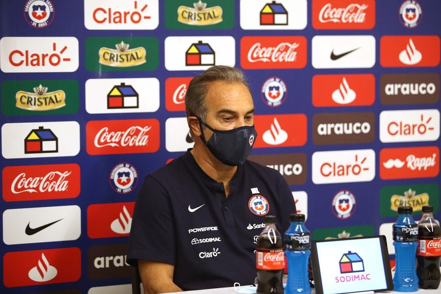 Martín Lasarte, en la conferencia de prensa previa a su debut al frente de la Roja ante Bolivia.