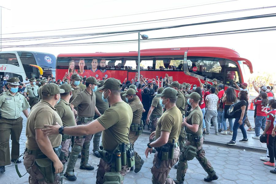 Carabineros reforzó el operativo en el hotel de la Roja en Calama