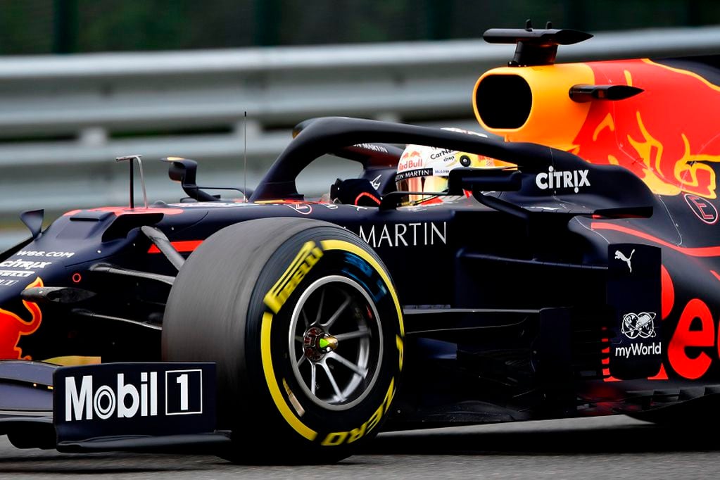 Red Bull's Dutch driver Max Verstappen drives during the second practice session at the Spa-Francorchamps circuit in Spa on August 28, 2020 ahead of the Belgian Formula One Grand Prix. (Photo by JOHN THYS / POOL / AFP)