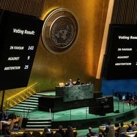 Asamblea General de la ONU aprueba resolución que exhorta a incorporación de Palestina como Estado miembro de pleno derecho 