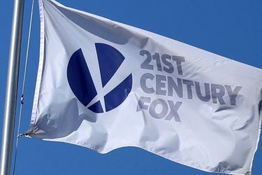 FILE PHOTO: The Twenty-First Century Fox Studios flag flies over the company building in Los Angeles