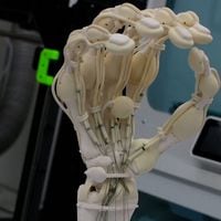 Desarrollan una mano robótica impresa en 3D con huesos, ligamentos y tendones