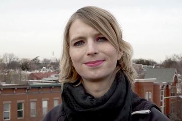 This frame from video released by the Chelsea Manning Senate campaign