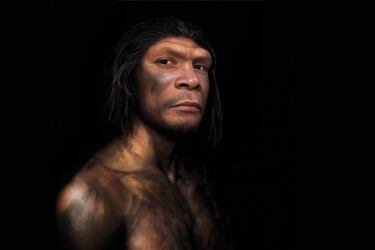Recreación de cómo habría lucido el neandertal. Crédito: Tom Björklund