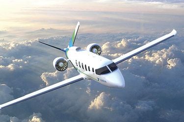 Un avión eléctrico híbrido de Zunum, empresa respaldada por Boeing.