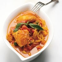 Curry hindú de pescado con menta