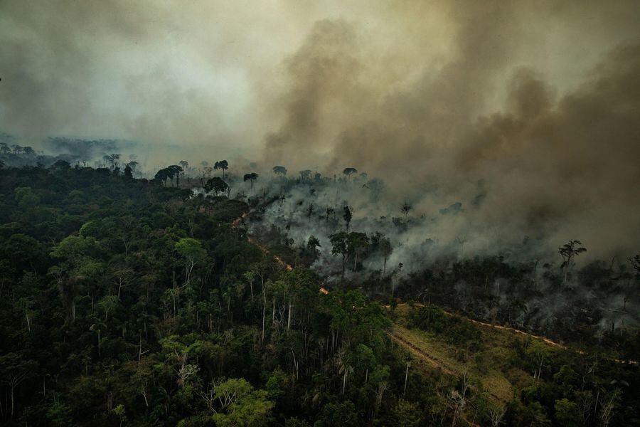 El humo cubre la Amazonía