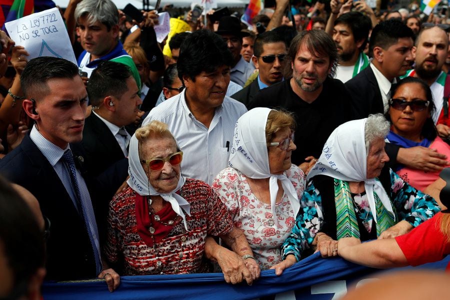 Evo Morales Plaza de Mayo