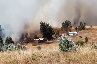 Continúan en combate los incendios forestales en Carahue y Galvarino