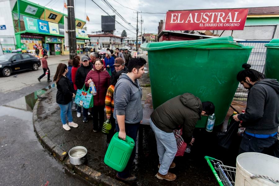 Osorno: continúa corte de agua por contaminación