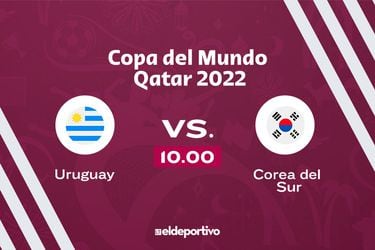 Uruguay debuta ante Corea del Sur en Qatar 2022. En vivo.