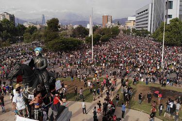 MANIFESTACIONES EN PLAZA ITALIA