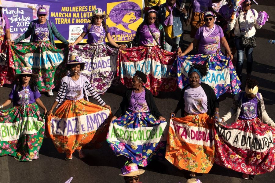 Protesta de mujeres en Brasilia