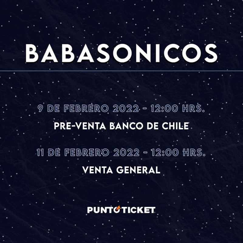 Información sobre venta de entradas para el concierto de Babasónicos en el teatro Caupolicán