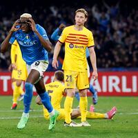 Champions League: Barcelona rescata un valioso empate en Nápoles para apaciguar su declarada crisis
